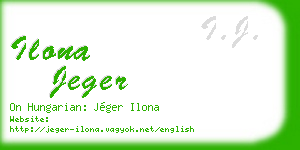 ilona jeger business card