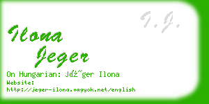 ilona jeger business card